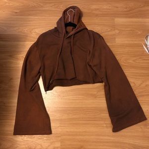 Brown-orange cropped sweater